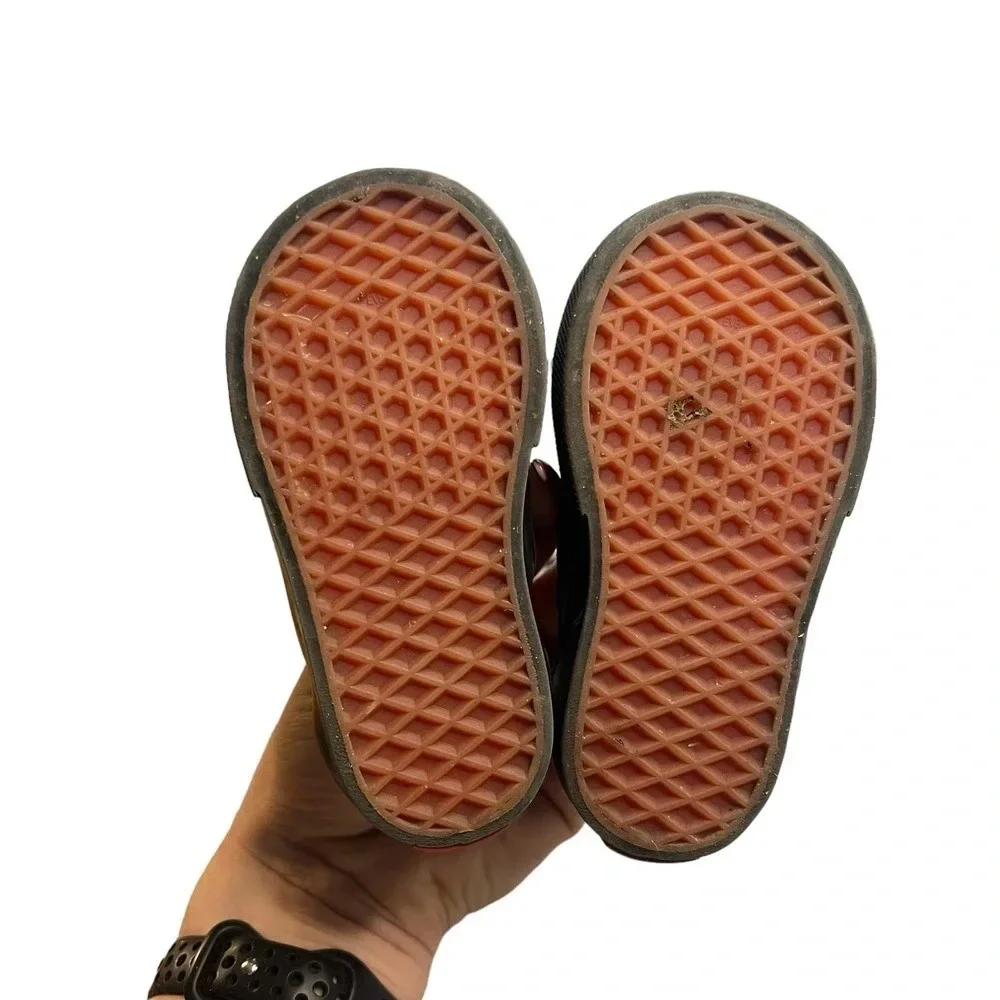 Vans Classic Slip-On Black Canvas Toddler Sneakers Unisex Kids Size‎ 4